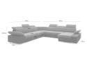 King Home Narożnik CONTINENTAL XXL z funkcją spania - I grupa tkanin King Home Narożnik CONTINENTAL XXL z funkcją spania - I grupa tkanin