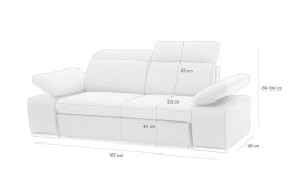 King Home Sofa CONTINENTAL z funkcją spania - I grupa tkanin