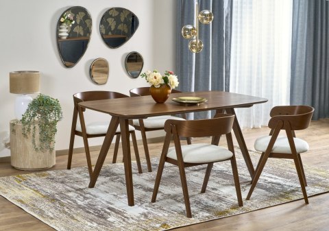 STÓŁ MIGUEL 160x90 blat - ORZECHOWY noga - ORZECHOWY HALMAR MDF + OKLEINA NATURALNA NOGI LITE DREWNO KAUCZUKOWE STÓŁ MIGUEL 160x90 blat - ORZECHOWY noga - ORZECHOWY HALMAR MDF + OKLEINA NATURALNA NOGI LITE DREWNO KAUCZUKOWE