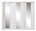 SZAFA TRZYDRZWIOWA Z LUSTREM DUCA DC1 250 - Biały Lux Meblar PŁYTA LAMINOWANA DRZWI PRZESUWNE SZAFA TRZYDRZWIOWA Z LUSTREM DUCA DC1 250 - Biały Lux Meblar PŁYTA LAMINOWANA DRZWI PRZESUWNE