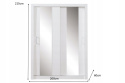 SZAFA DWUDRZWIOWA Z LUSTREM DUCA DC2 200 - Biały Lux Meblar DRZWI PRZESUWNE PŁYTA LAMINOWANA SZAFA DWUDRZWIOWA Z LUSTREM DUCA DC2 200 - Biały Lux Meblar DRZWI PRZESUWNE PŁYTA LAMINOWANA