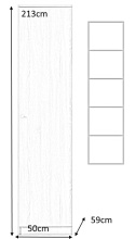SZAFA JEDNODRZWIOWA PÓŁKI OPTIMO 5 - Dąb Sonoma Meblar PŁYTA LAMINOWANA SZAFA JEDNODRZWIOWA PÓŁKI OPTIMO 5 - Dąb Sonoma Meblar PŁYTA LAMINOWANA
