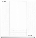 SZAFA Z LUSTREM CZTERODRZWIOWA 2 SZUFLADY OPTIMO OP1 - Dąb Sonoma Meblar PŁYTA LAMINOWANA DO GARDEROBY SYPIALNI PRZEDPOKOJU SZAFA Z LUSTREM CZTERODRZWIOWA 2 SZUFLADY OPTIMO OP1 - Dąb Sonoma Meblar PŁYTA LAMINOWANA DO GARDEROBY SYPIALNI PRZEDPOKOJU