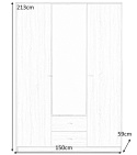 SZAFA TRZYDRZWIOWA Z LUSTREM I SZUFLADAMI OPTIMO OP2 - Dąb Sonoma Meblar PŁYTA LAMINOWANA DO SYPIALNI PRZEDPOKOJU GARDEROBY SZAFA TRZYDRZWIOWA Z LUSTREM I SZUFLADAMI OPTIMO OP2 - Dąb Sonoma Meblar PŁYTA LAMINOWANA DO SYPIALNI PRZEDPOKOJU GARDEROBY