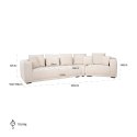 Richmond Interiors RICHMOND sofa czteroosobowa LUSSO beżowa