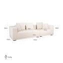 Richmond Interiors RICHMOND sofa trzyosobowa LUSSO beżowa Richmond Interiors RICHMOND sofa trzyosobowa LUSSO beżowa