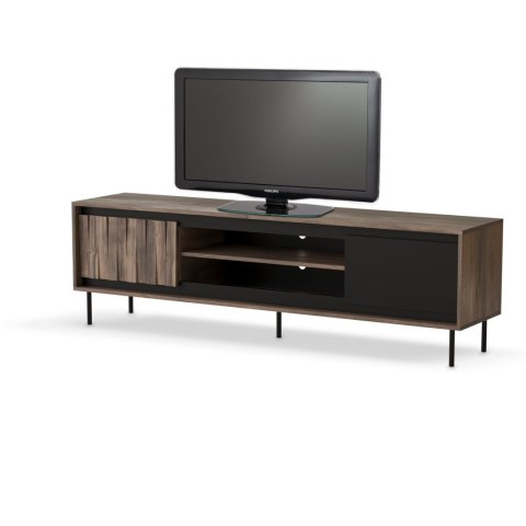 STOLIK RTV SZAFKA POD TELEWIZOR SWING RTV-1 ORZECHOWY / CZARNY nogi: czarny HALMAR PŁYTA LAMINOWANA MDF FOLIOWANY STAL MALOWANA STOLIK RTV SZAFKA POD TELEWIZOR SWING RTV-1 ORZECHOWY / CZARNY nogi: czarny HALMAR PŁYTA LAMINOWANA MDF FOLIOWANY STAL MALOWANA