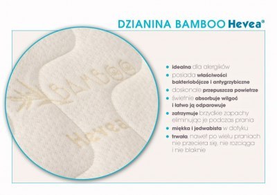 Materac z lateksem Hevea Bio Bamboo Junior 180x80 (Bamboo) Materac z lateksem Hevea Bio Bamboo Junior 180x80 (Bamboo)