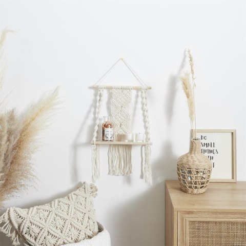 Intesi Półka Boho średnia macrama beżowa Intesi Półka Boho średnia macrama beżowa