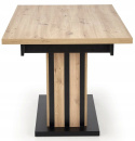 STÓŁ ROZKŁADANY PROSTOKĄTNY LAMELLO 160-210x90 cm DĄB ARTISAN / CZARNY HALMAR PŁYTA LAMINOWANA DO JADALNI SALONU STÓŁ ROZKŁADANY PROSTOKĄTNY LAMELLO 160-210x90 cm DĄB ARTISAN / CZARNY HALMAR PŁYTA LAMINOWANA DO JADALNI SALONU