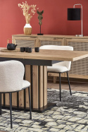 STÓŁ ROZKŁADANY PROSTOKĄTNY LAMELLO 160-210x90 cm DĄB ARTISAN / CZARNY HALMAR PŁYTA LAMINOWANA DO JADALNI SALONU STÓŁ ROZKŁADANY PROSTOKĄTNY LAMELLO 160-210x90 cm DĄB ARTISAN / CZARNY HALMAR PŁYTA LAMINOWANA DO JADALNI SALONU