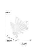 KINKIET LAMPA ŚCIENNA LED BUTTERFLY M złota aluminium transparentne skrzydła szkło kryształowe - MOTYL Moosee MOOSEE KINKIET LAMPA ŚCIENNA LED BUTTERFLY M złota aluminium transparentne skrzydła szkło kryształowe - MOTYL Moosee MOOSEE