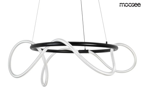 LAMPA WISZĄCA LED SERPIENTE 60 CZARNA metalowa Moosee MOOSEE ELASTYCZNY WĄŻ ŚWIETLNY BIAŁY