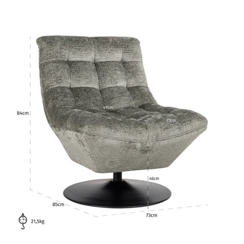 Richmond Interiors RICHMOND fotel obrotowy SYDNEY zielony Richmond Interiors RICHMOND fotel obrotowy SYDNEY zielony