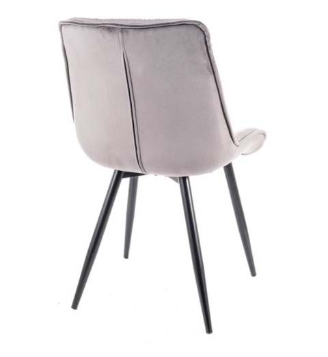SIGNAL KRZESŁO CHERRY II VELVET CZARNY STELAŻ/SZARY BLUVEL 14 SIGNAL KRZESŁO CHERRY II VELVET CZARNY STELAŻ/SZARY BLUVEL 14