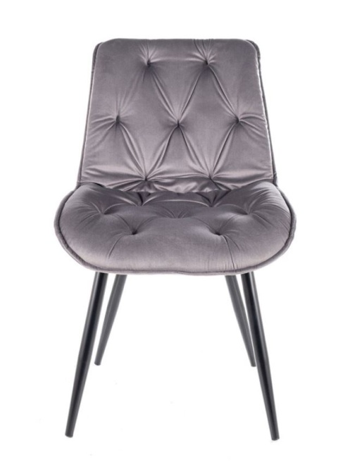 SIGNAL KRZESŁO CHERRY II VELVET CZARNY STELAŻ/SZARY BLUVEL 14 SIGNAL KRZESŁO CHERRY II VELVET CZARNY STELAŻ/SZARY BLUVEL 14