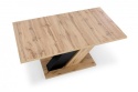 STÓŁ ROZKŁADANY BRANDON 160-200/90 cm PROSTOKĄTNY DĄB WOTAN / CZARNY HALMAR PŁYTA LAMINOWANA DO SALONU JADALNI STÓŁ ROZKŁADANY BRANDON 160-200/90 cm PROSTOKĄTNY DĄB WOTAN / CZARNY HALMAR PŁYTA LAMINOWANA DO SALONU JADALNI