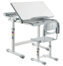 FunDesk Bellissima Grey - Regulowane biurko z krzesełkiem - Zestaw FunDesk Bellissima Grey - Regulowane biurko z krzesełkiem - Zestaw