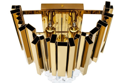 LAMPA ŚCIENNA KINKIET IMPERIAL WALL GOLD - stal kryształ 3xE14 KING HOME LAMPA ŚCIENNA KINKIET IMPERIAL WALL GOLD - stal kryształ 3xE14 KING HOME