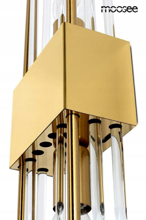 LAMPA ŚCIENNA KINKIET SLANT metal ZŁOTY szkło TRANSPARENTNE 2xE14 Moosee MOOSEE LAMPA ŚCIENNA KINKIET SLANT metal ZŁOTY szkło TRANSPARENTNE 2xE14 Moosee MOOSEE