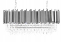 LAMPA WISZĄCA OWALNA SREBRNA IMPERIAL LONG SILVER 90 - stal szczotkowana kryształ 18 x E14 KING HOME LAMPA WISZĄCA OWALNA SREBRNA IMPERIAL LONG SILVER 90 - stal szczotkowana kryształ 18 x E14 KING HOME