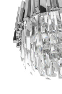 LAMPA WISZĄCA OWALNA SREBRNA IMPERIAL LONG SILVER 90 - stal szczotkowana kryształ 18 x E14 KING HOME LAMPA WISZĄCA OWALNA SREBRNA IMPERIAL LONG SILVER 90 - stal szczotkowana kryształ 18 x E14 KING HOME