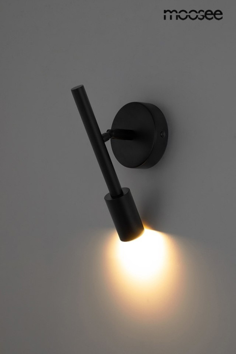 LAMPA ŚCIENNA KINKIET LED PRISMA CZARNA metal aluminium REGULOWANY klosz MOOSEE do wnętrz klasycznych i industrialnych LAMPA ŚCIENNA KINKIET LED PRISMA CZARNA metal aluminium REGULOWANY klosz MOOSEE do wnętrz klasycznych i industrialnych