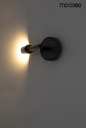 LAMPA ŚCIENNA KINKIET LED PRISMA CZARNA metal aluminium REGULOWANY klosz MOOSEE do wnętrz klasycznych i industrialnych