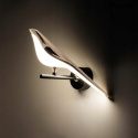 LAMPA ŚCIENNA PTAK KINKIET BIRD LED metal ZŁOTA BIAŁY akryl stelaż CZARNY Moosee MOOSEE montaż prawo lub lewostronny