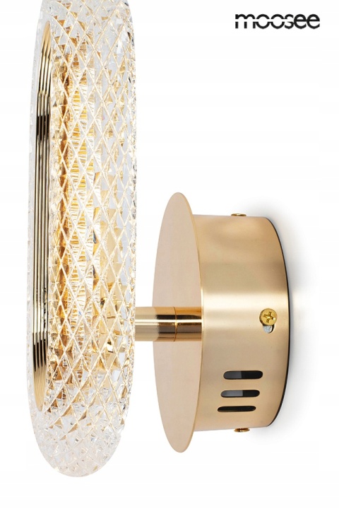 LAMPA ŚCIENNA KINKIET LED JEWEL aluminium ZŁOTY błyszczące KRYSZTAŁY Moosee MOOSEE LAMPA ŚCIENNA KINKIET LED JEWEL aluminium ZŁOTY błyszczące KRYSZTAŁY Moosee MOOSEE