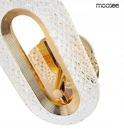 LAMPA ŚCIENNA KINKIET LED JEWEL aluminium ZŁOTY błyszczące KRYSZTAŁY Moosee MOOSEE LAMPA ŚCIENNA KINKIET LED JEWEL aluminium ZŁOTY błyszczące KRYSZTAŁY Moosee MOOSEE