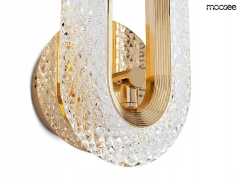 LAMPA ŚCIENNA KINKIET LED JEWEL aluminium ZŁOTY błyszczące KRYSZTAŁY Moosee MOOSEE LAMPA ŚCIENNA KINKIET LED JEWEL aluminium ZŁOTY błyszczące KRYSZTAŁY Moosee MOOSEE