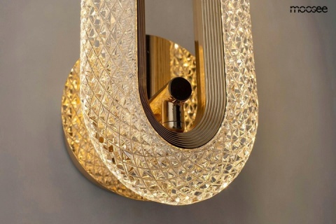 LAMPA ŚCIENNA KINKIET LED JEWEL aluminium ZŁOTY błyszczące KRYSZTAŁY Moosee MOOSEE LAMPA ŚCIENNA KINKIET LED JEWEL aluminium ZŁOTY błyszczące KRYSZTAŁY Moosee MOOSEE