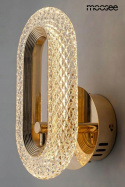 LAMPA ŚCIENNA KINKIET LED JEWEL aluminium ZŁOTY błyszczące KRYSZTAŁY Moosee MOOSEE LAMPA ŚCIENNA KINKIET LED JEWEL aluminium ZŁOTY błyszczące KRYSZTAŁY Moosee MOOSEE