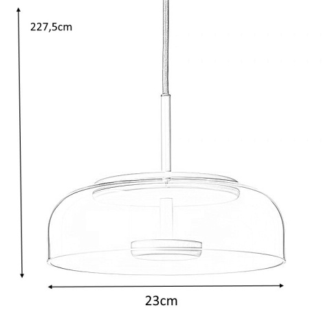 LAMPA WISZĄCA LED EDEN złota METAL klosz szkło BEZBARWNY Moosee MOOSEE LAMPA WISZĄCA LED EDEN złota METAL klosz szkło BEZBARWNY Moosee MOOSEE