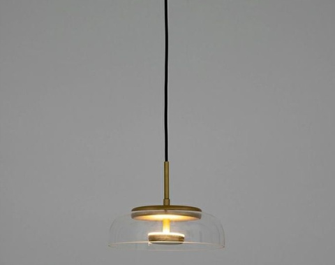 LAMPA WISZĄCA LED EDEN złota METAL klosz szkło BEZBARWNY Moosee MOOSEE LAMPA WISZĄCA LED EDEN złota METAL klosz szkło BEZBARWNY Moosee MOOSEE