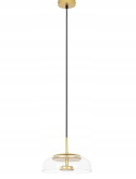 LAMPA WISZĄCA LED EDEN złota METAL klosz szkło BEZBARWNY Moosee MOOSEE LAMPA WISZĄCA LED EDEN złota METAL klosz szkło BEZBARWNY Moosee MOOSEE