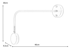 LAMPA ŚCIENNA KINKIET AXEL LED czarna STAL SZKŁO KLOSZ RUCHOMY 360 REGULACJA GÓRA DÓŁ Moosee MOOSEE