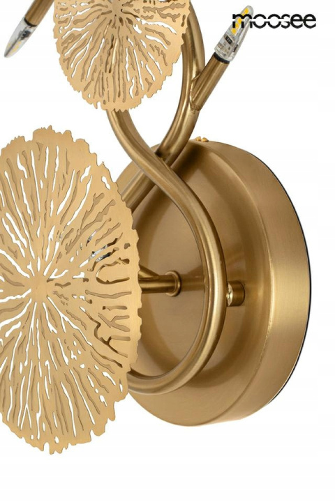 LAMPA ŚCIENNA KINKIET LIRIO 6 złota METALOWA Moosee MOOSEE SPRAWDZI SIĘ W ROLI DEKORACJI LAMPA ŚCIENNA KINKIET LIRIO 6 złota METALOWA Moosee MOOSEE SPRAWDZI SIĘ W ROLI DEKORACJI