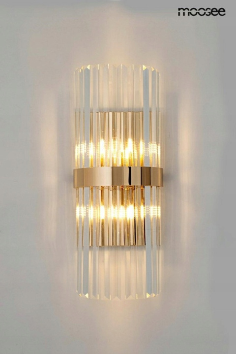 LAMPA ŚCIENNA KINKIET MILAGRO złota STAL G9 KLOSZE KRYSZTAŁOWE Moosee MOOSEE LAMPA ŚCIENNA KINKIET MILAGRO złota STAL G9 KLOSZE KRYSZTAŁOWE Moosee MOOSEE