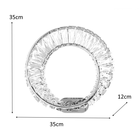 LAMPA ŚCIENNA KINKIET WAVE chrom STAL KRYSZTAŁY Moosee MOOSEE LAMPA ŚCIENNA KINKIET WAVE chrom STAL KRYSZTAŁY Moosee MOOSEE