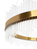 LAMPA WISZĄCA LED FLORENS 80 metalowa ZŁOTA światło skierowane w górę i w dół SZKŁO TRANSPARENTNE Moosee MOOSEE LAMPA WISZĄCA LED FLORENS 80 metalowa ZŁOTA światło skierowane w górę i w dół SZKŁO TRANSPARENTNE Moosee MOOSEE