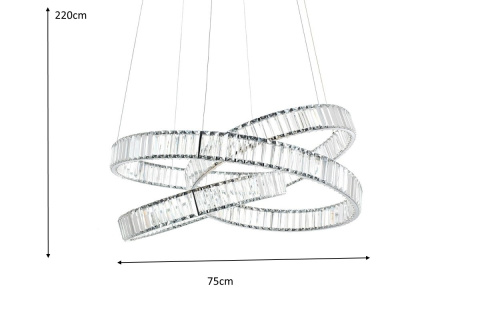 LAMPA WISZĄCA LED WAVE 80 chrom STAL KRYSZTAŁY Moosee MOOSEE LAMPA WISZĄCA LED WAVE 80 chrom STAL KRYSZTAŁY Moosee MOOSEE