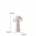 LAMPA BIURKOWA BIAŁA BEZPRZEWODOWA SHITAKE BLANCO New Garden NEW GARDEN DO WNĘTRZ I NA ZEWNĄTRZ