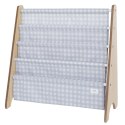 3 Sprouts 3 Sprouts Stojak na Książki Recycled Gingham Blue 3 Sprouts 3 Sprouts Stojak na Książki Recycled Gingham Blue