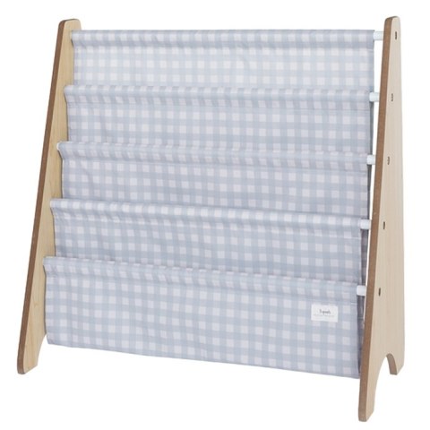 3 Sprouts 3 Sprouts Stojak na Książki Recycled Gingham Blue 3 Sprouts 3 Sprouts Stojak na Książki Recycled Gingham Blue