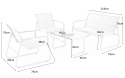 ZESTAW OGRODOWY CONOR ( sofa + fotel 2x + ława ), CIEMNY POPIEL / JASNY POPIEL HALMAR ZESTAW OGRODOWY CONOR ( sofa + fotel 2x + ława ), CIEMNY POPIEL / JASNY POPIEL HALMAR