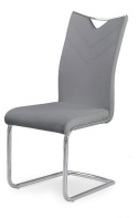 Halmar K224 krzesło na płozach Popiel/Chrom ekoskóra+stal Halmar K224 krzesło na płozach Popiel/Chrom ekoskóra+stal