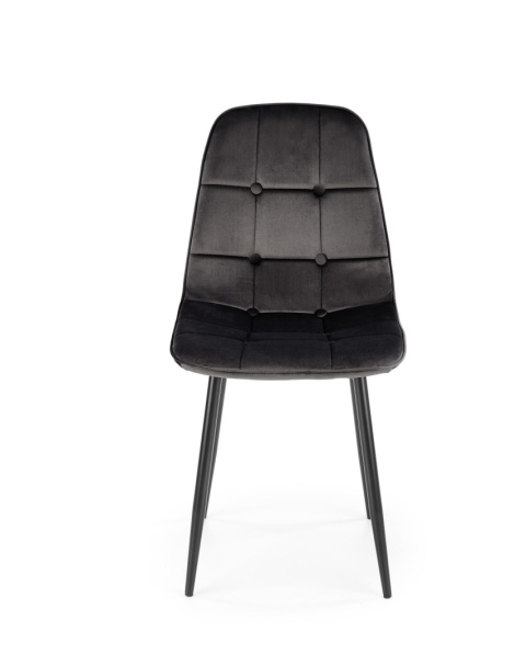 Halmar K417 krzesło tapicerowane czarne tkanina - velvet / metal Halmar K417 krzesło tapicerowane czarne tkanina - velvet / metal