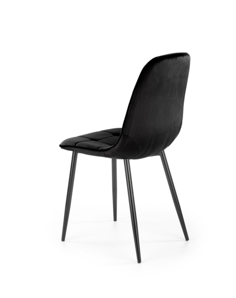 Halmar K417 krzesło tapicerowane czarne tkanina - velvet / metal Halmar K417 krzesło tapicerowane czarne tkanina - velvet / metal